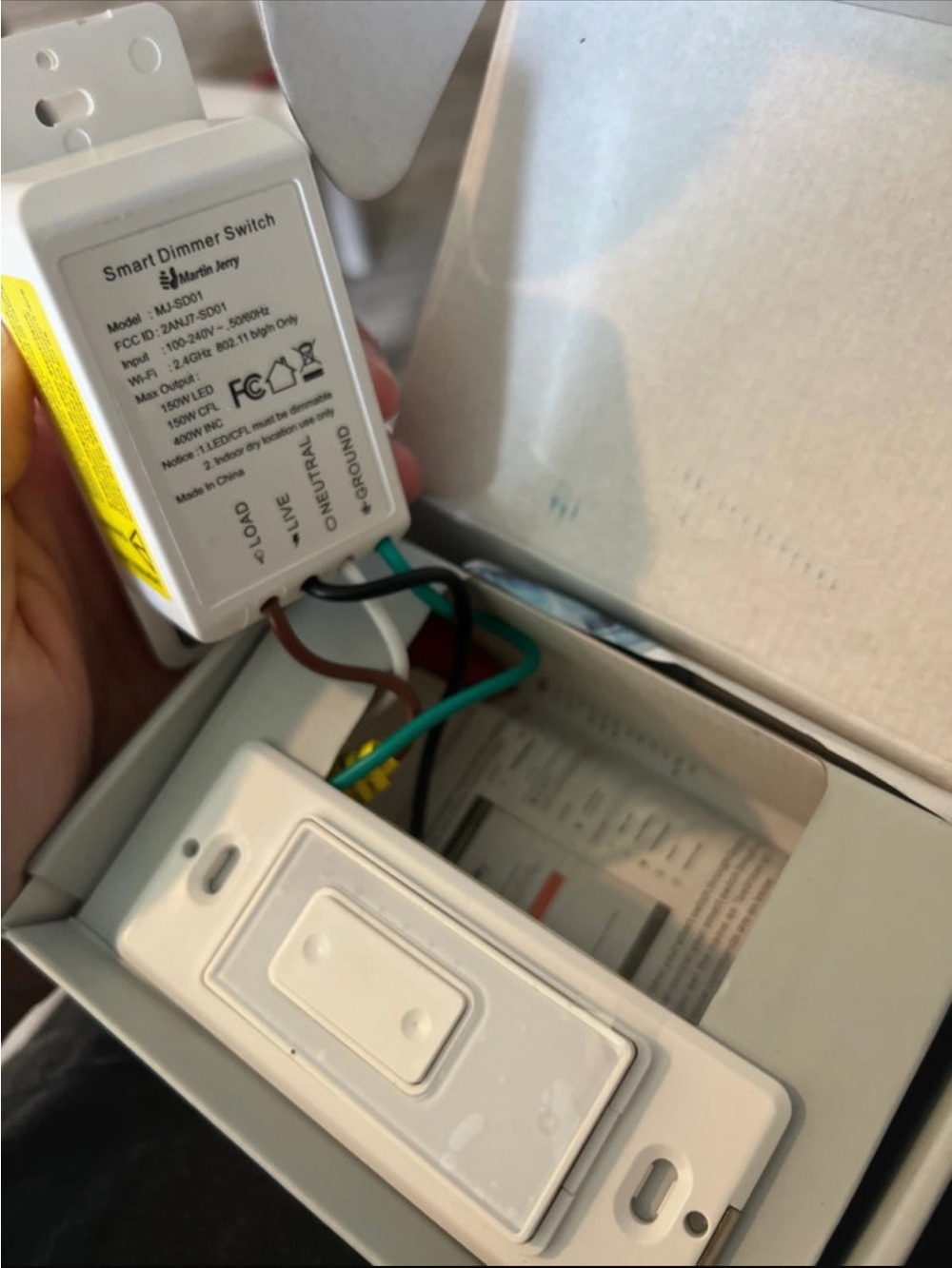 Smart Dimmer Switch - White - Compatible Wi‑Fi Control - Picture 2 of 3